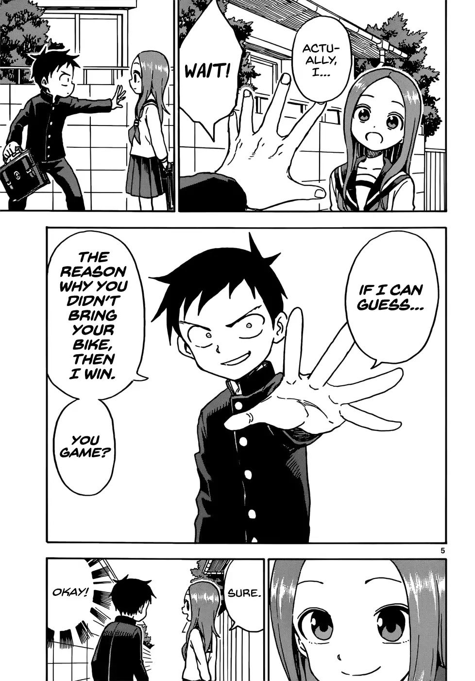 Karakai Jouzu no Takagi-san Chapter 67 page 6 - Chapter 67: Bicycle