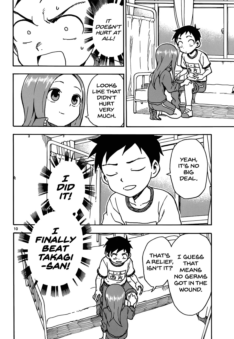 Karakai Jouzu no Takagi-san Chapter 68 page 10 - Chapter 68: Infirmary