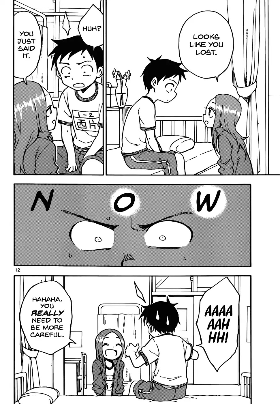 Karakai Jouzu no Takagi-san Chapter 68 page 12 - Chapter 68: Infirmary