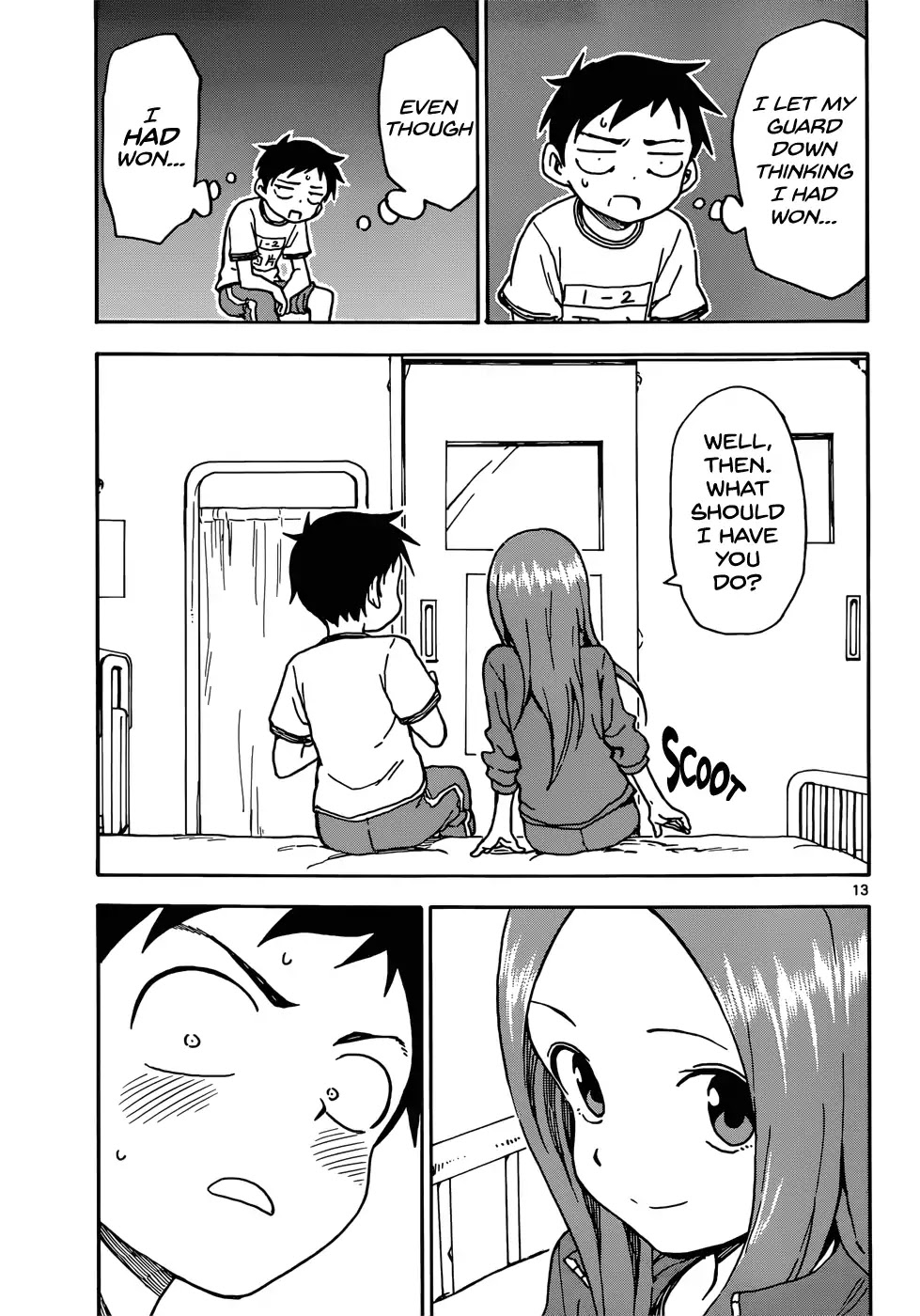 Karakai Jouzu no Takagi-san Chapter 68 page 13 - Chapter 68: Infirmary