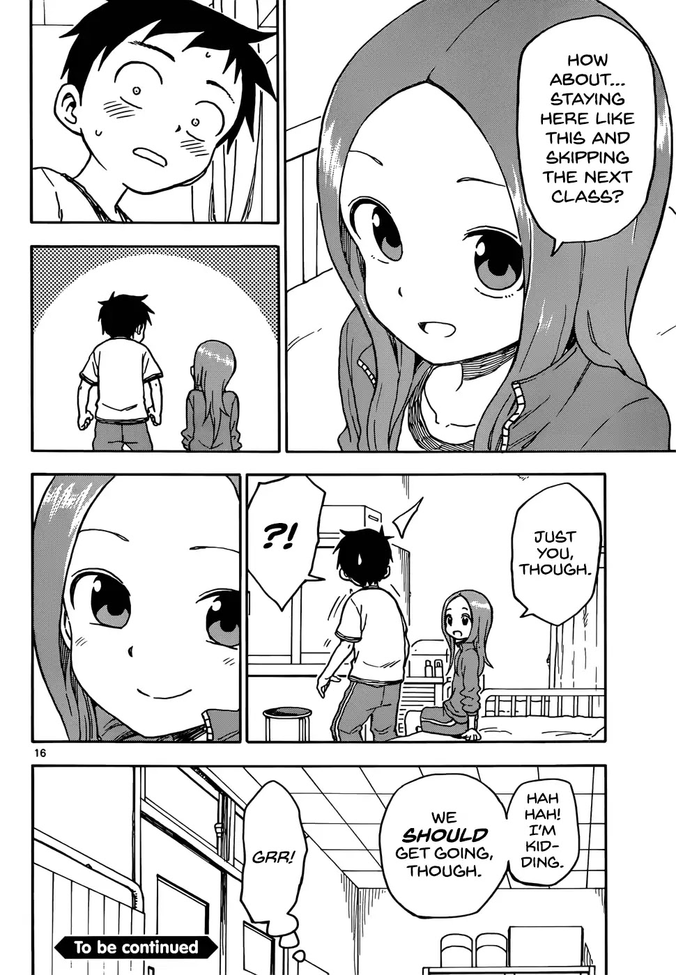 Karakai Jouzu no Takagi-san Chapter 68 page 16 - Chapter 68: Infirmary