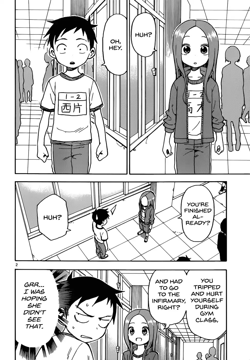 Karakai Jouzu no Takagi-san Chapter 68 page 2 - Chapter 68: Infirmary