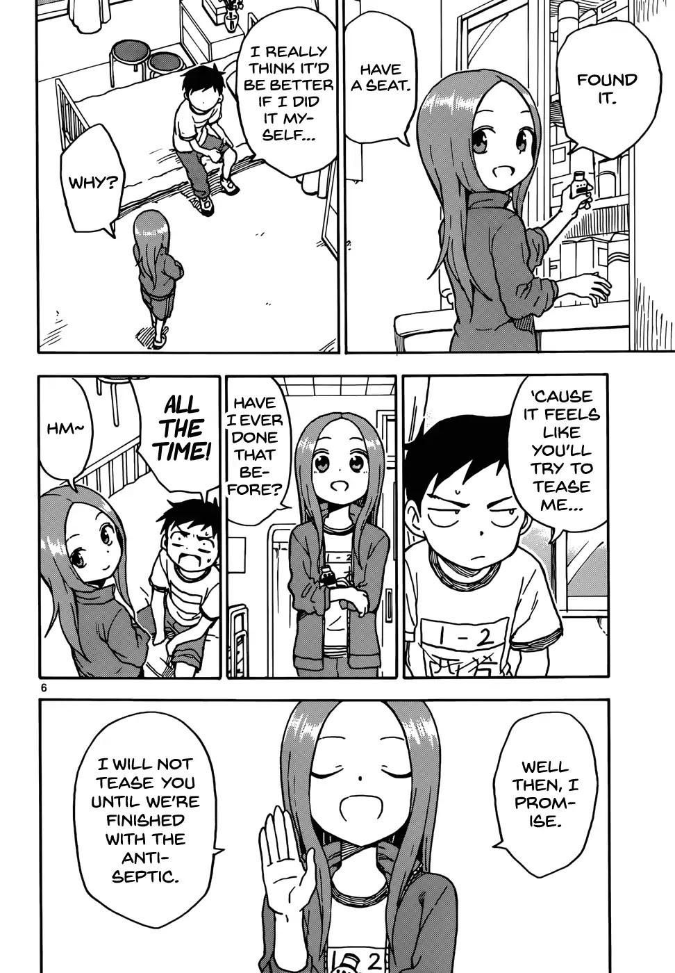Karakai Jouzu no Takagi-san Chapter 68 page 6 - Chapter 68: Infirmary