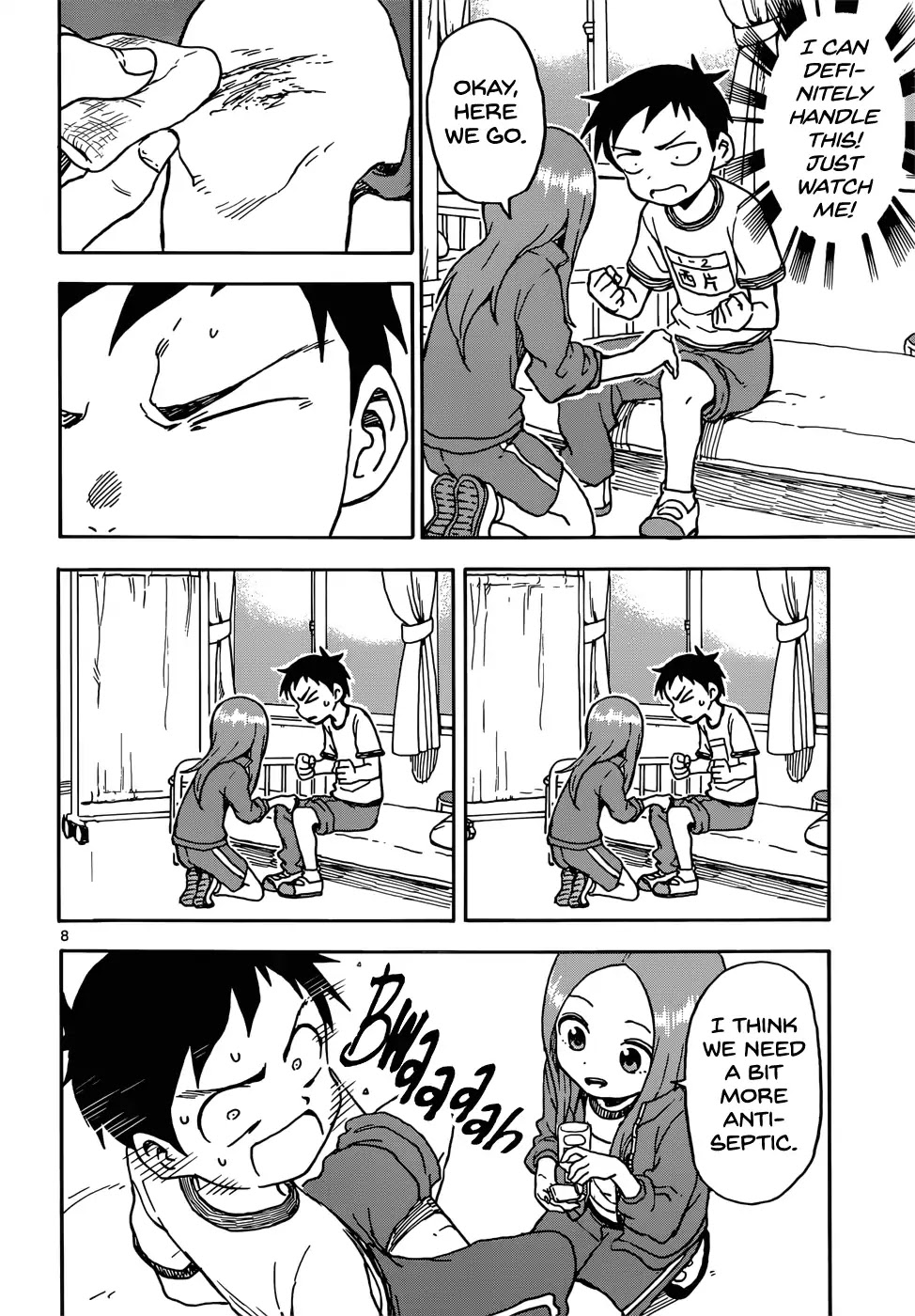 Karakai Jouzu no Takagi-san Chapter 68 page 8 - Chapter 68: Infirmary