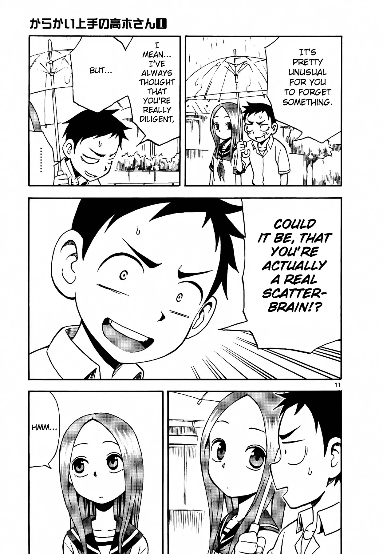 Karakai Jouzu no Takagi-san Chapter 7 page 12 - Chapter 7: Umbrella