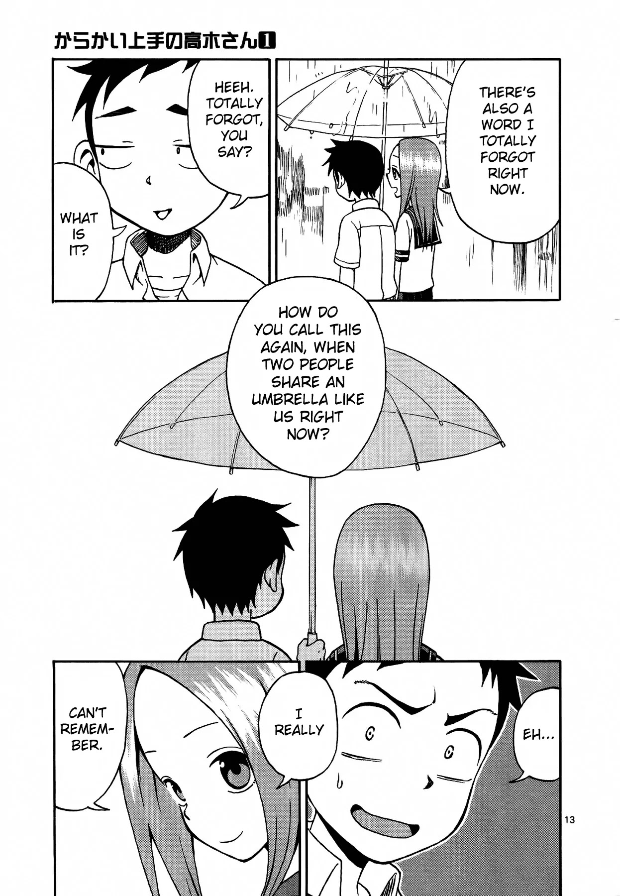 Karakai Jouzu no Takagi-san Chapter 7 page 14 - Chapter 7: Umbrella