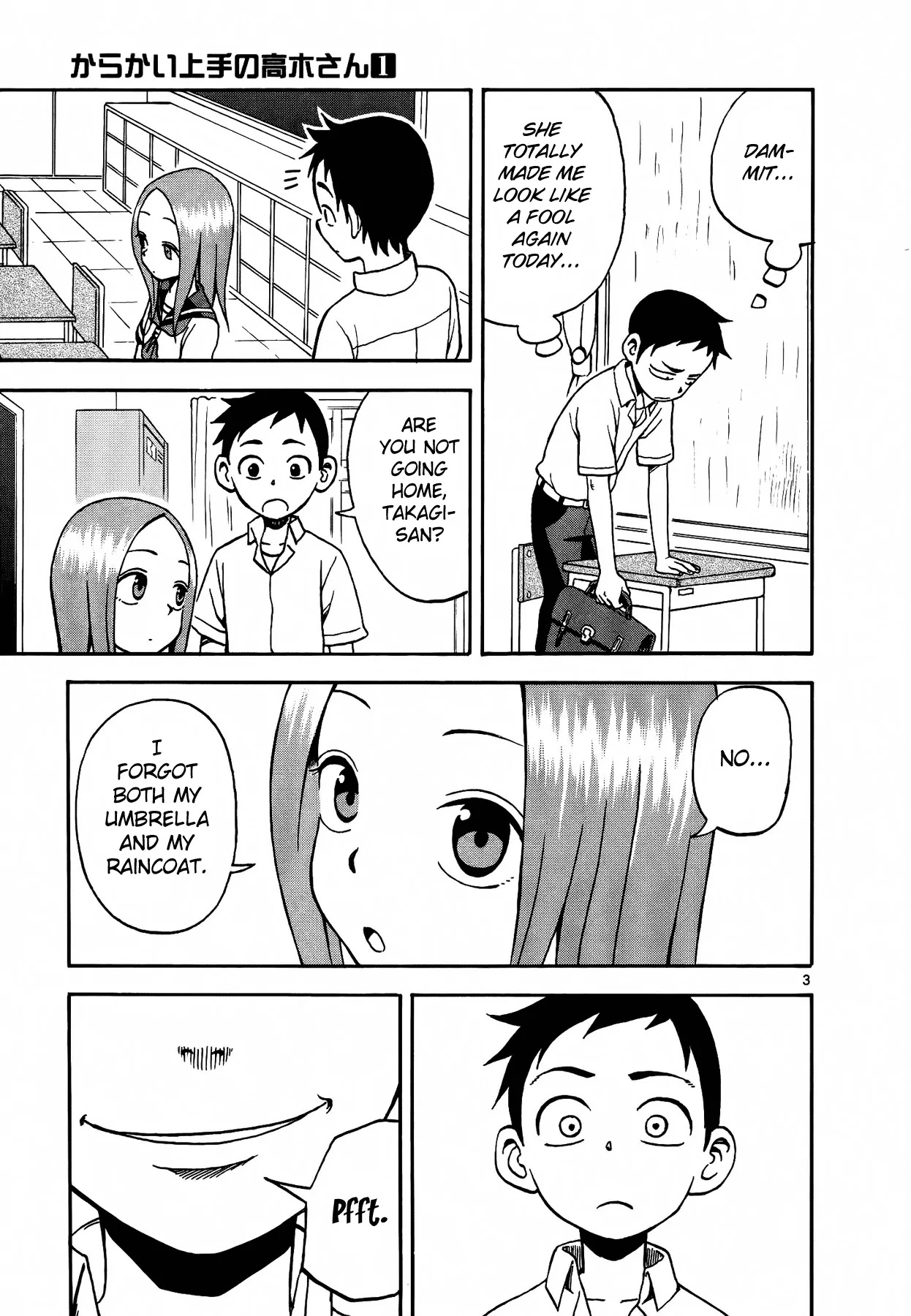 Karakai Jouzu no Takagi-san Chapter 7 page 4 - Chapter 7: Umbrella