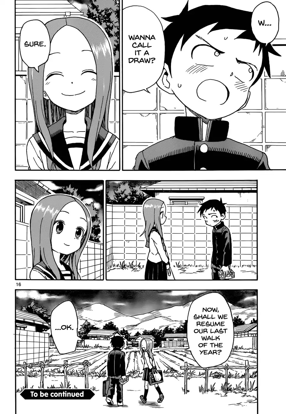 Karakai Jouzu no Takagi-san Chapter 70 page 16 - Chapter 70: End of the Year 2