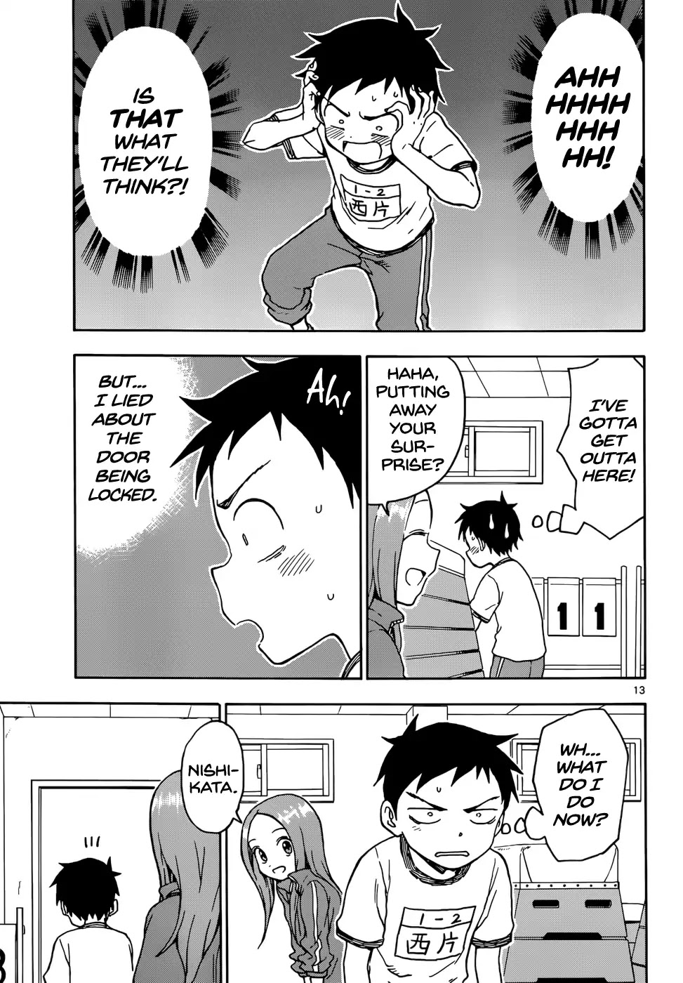 Karakai Jouzu no Takagi-san Chapter 71 page 14 - Chapter 71: Shed
