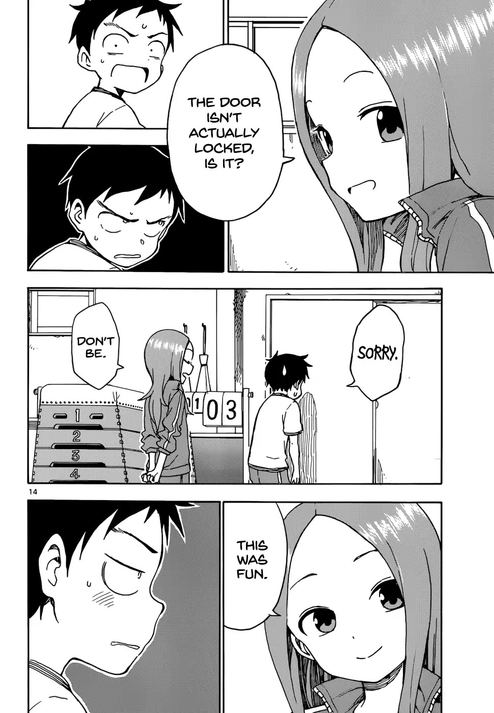 Karakai Jouzu no Takagi-san Chapter 71 page 15 - Chapter 71: Shed