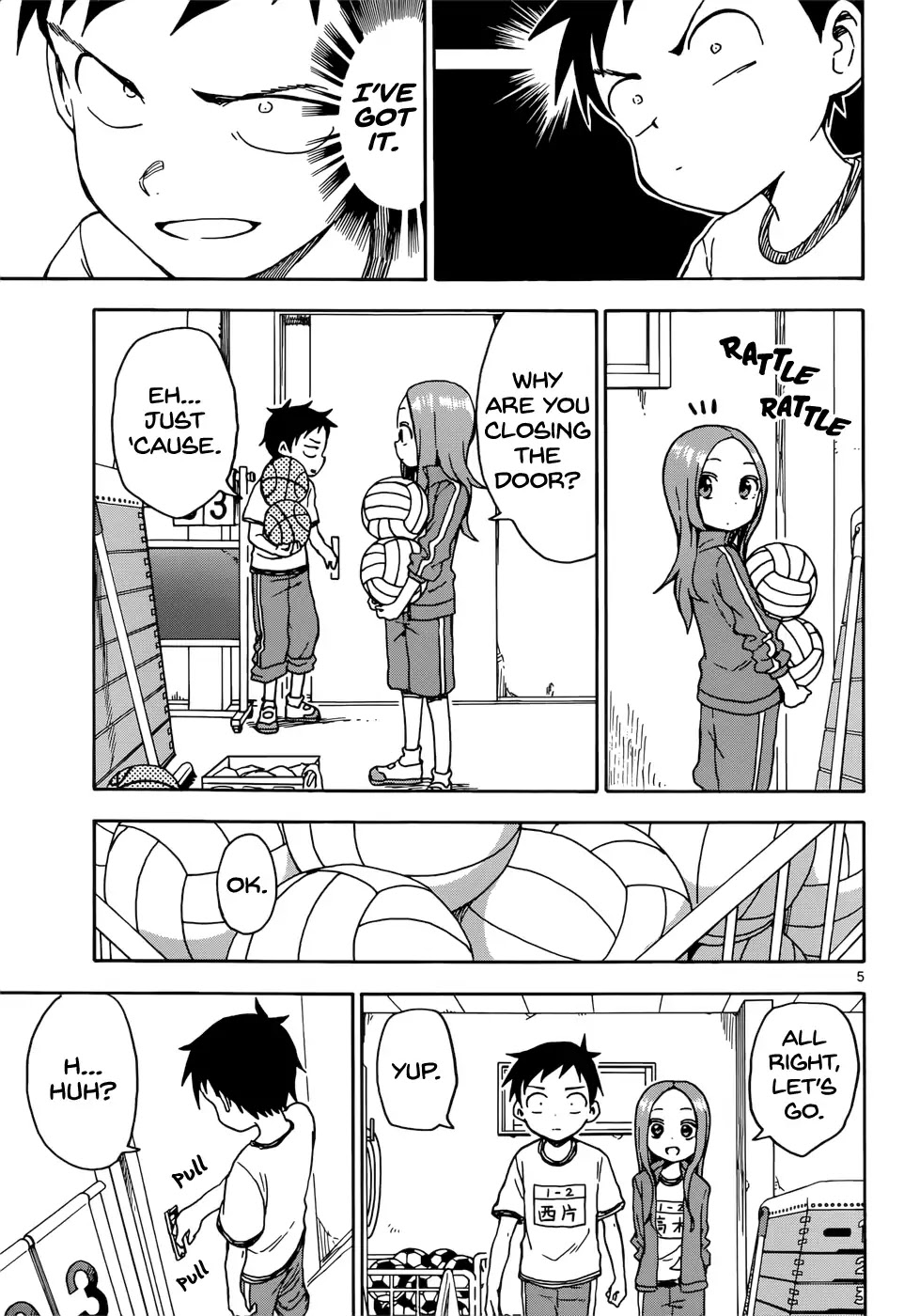 Karakai Jouzu no Takagi-san Chapter 71 page 6 - Chapter 71: Shed