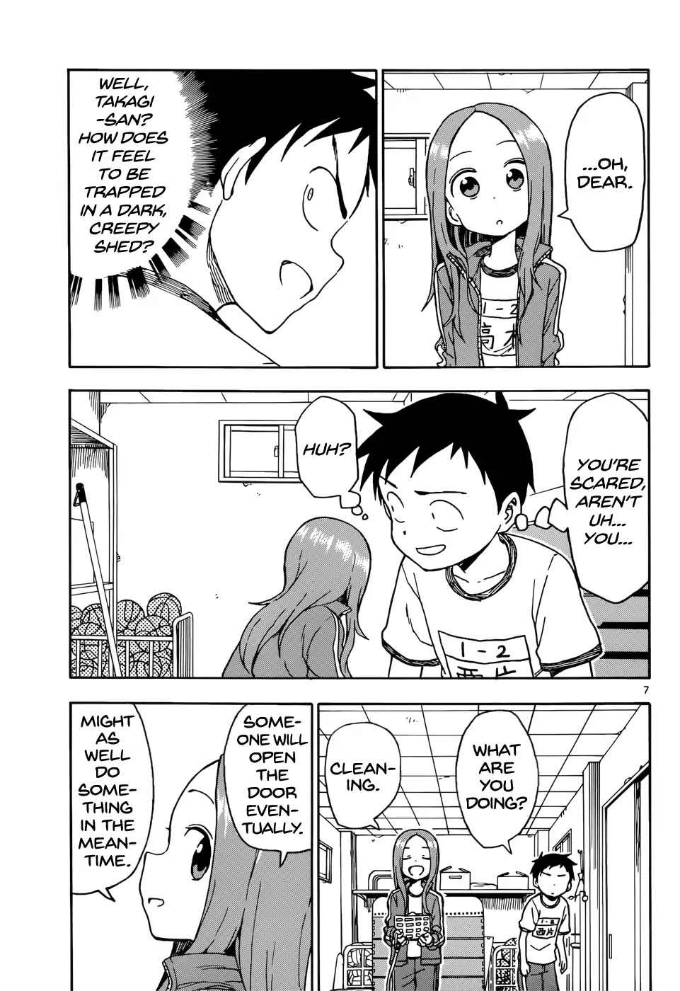 Karakai Jouzu no Takagi-san Chapter 71 page 8 - Chapter 71: Shed