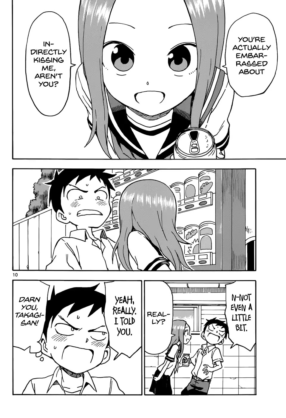 Karakai Jouzu no Takagi-san Chapter 72 page 10 - Chapter 72: Indirect Kiss