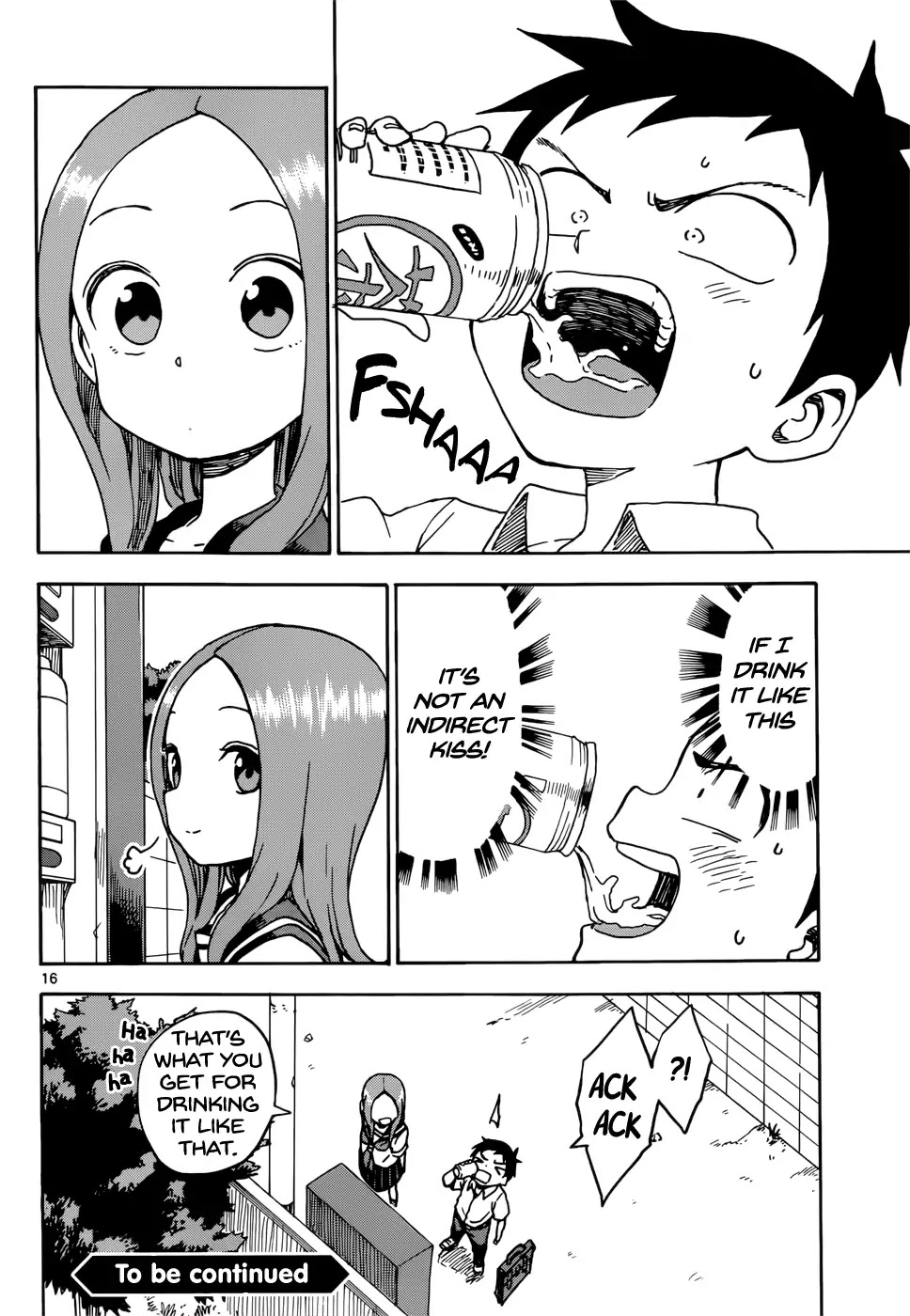 Karakai Jouzu no Takagi-san Chapter 72 page 16 - Chapter 72: Indirect Kiss