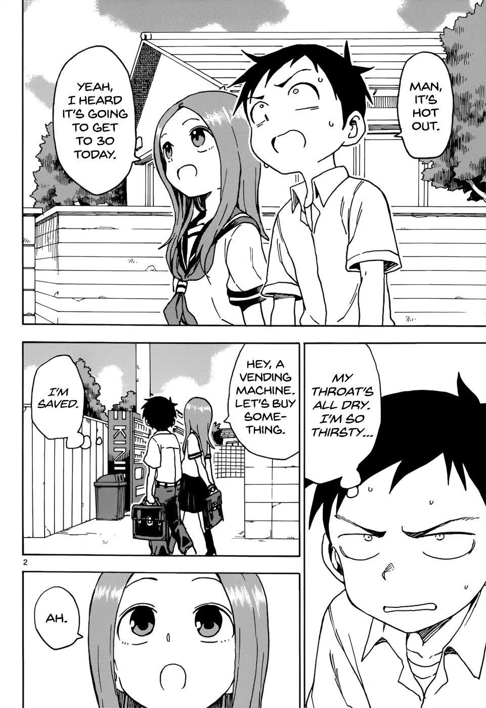 Karakai Jouzu no Takagi-san Chapter 72 page 2 - Chapter 72: Indirect Kiss