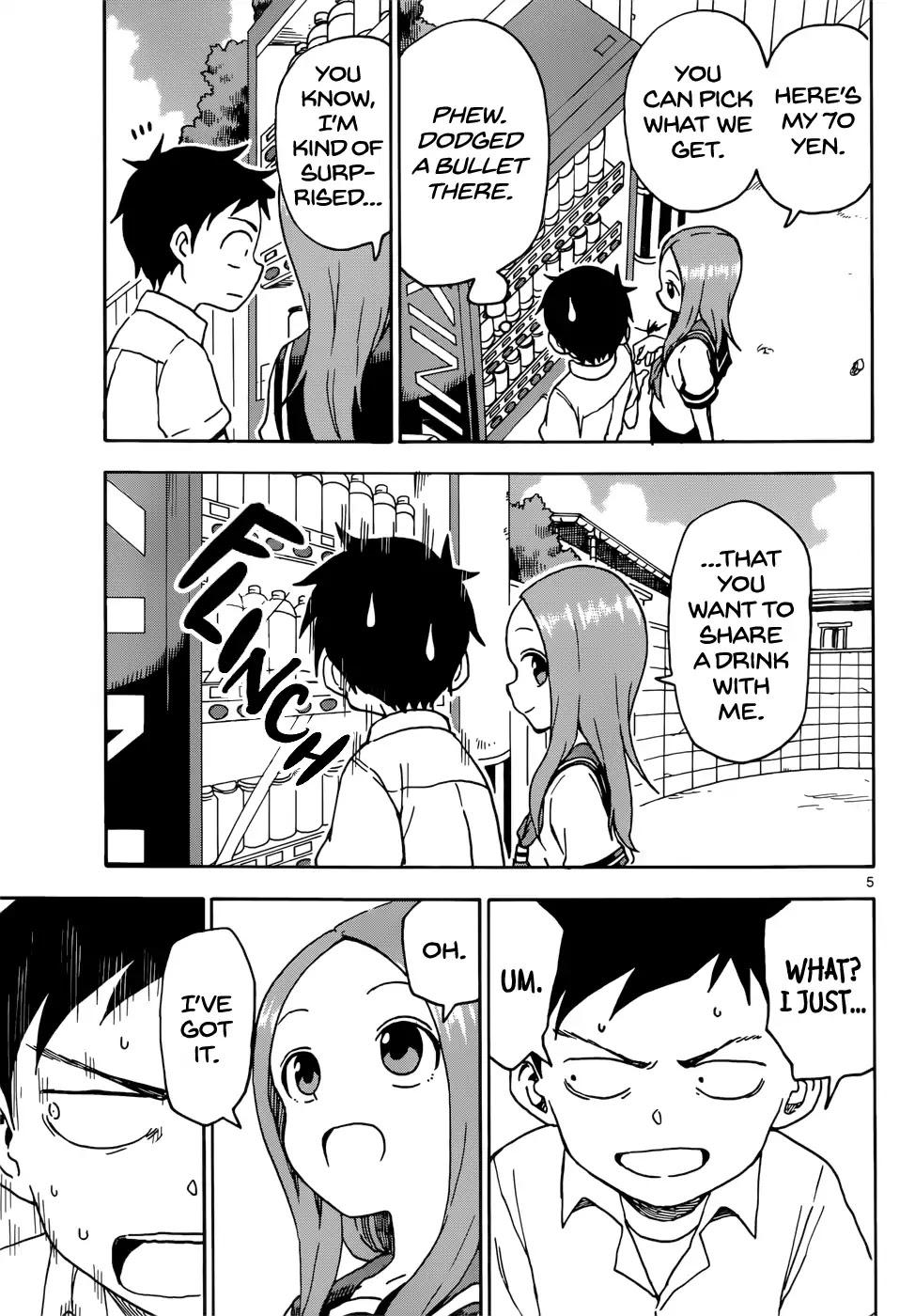 Karakai Jouzu no Takagi-san Chapter 72 page 5 - Chapter 72: Indirect Kiss