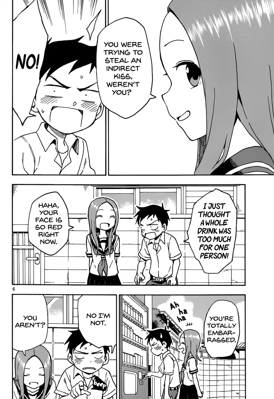 Karakai Jouzu no Takagi-san Chapter 72 page 6 - Chapter 72: Indirect Kiss