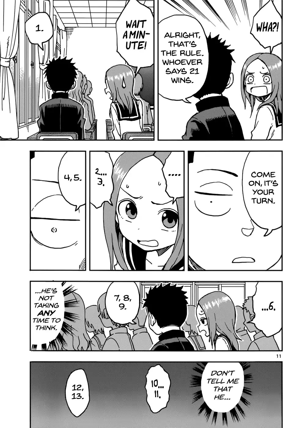 Karakai Jouzu no Takagi-san Chapter 73 page 11 - Chapter 73: Nishikata
