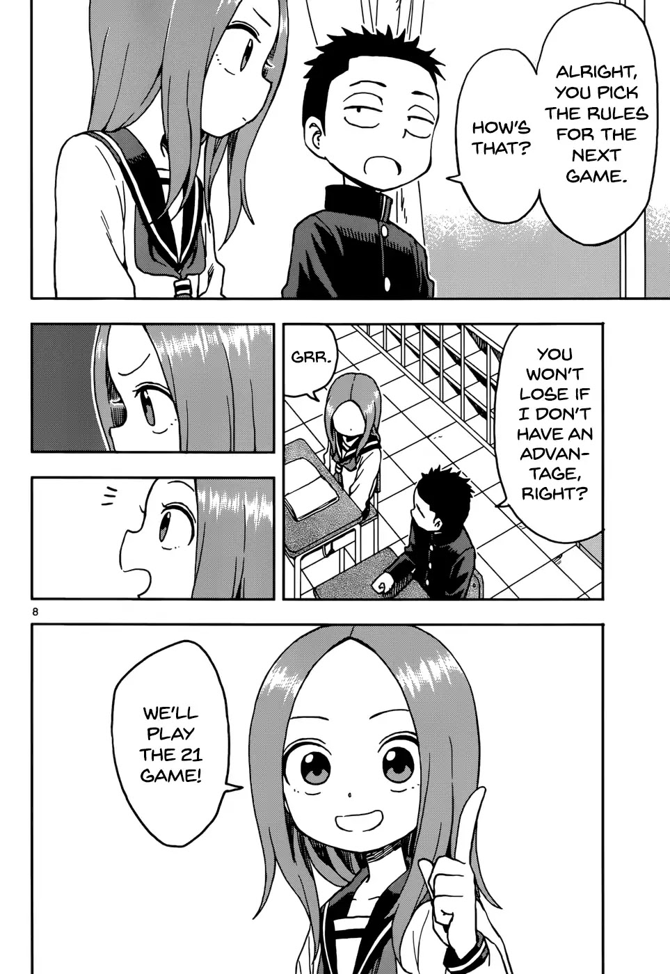 Karakai Jouzu no Takagi-san Chapter 73 page 8 - Chapter 73: Nishikata