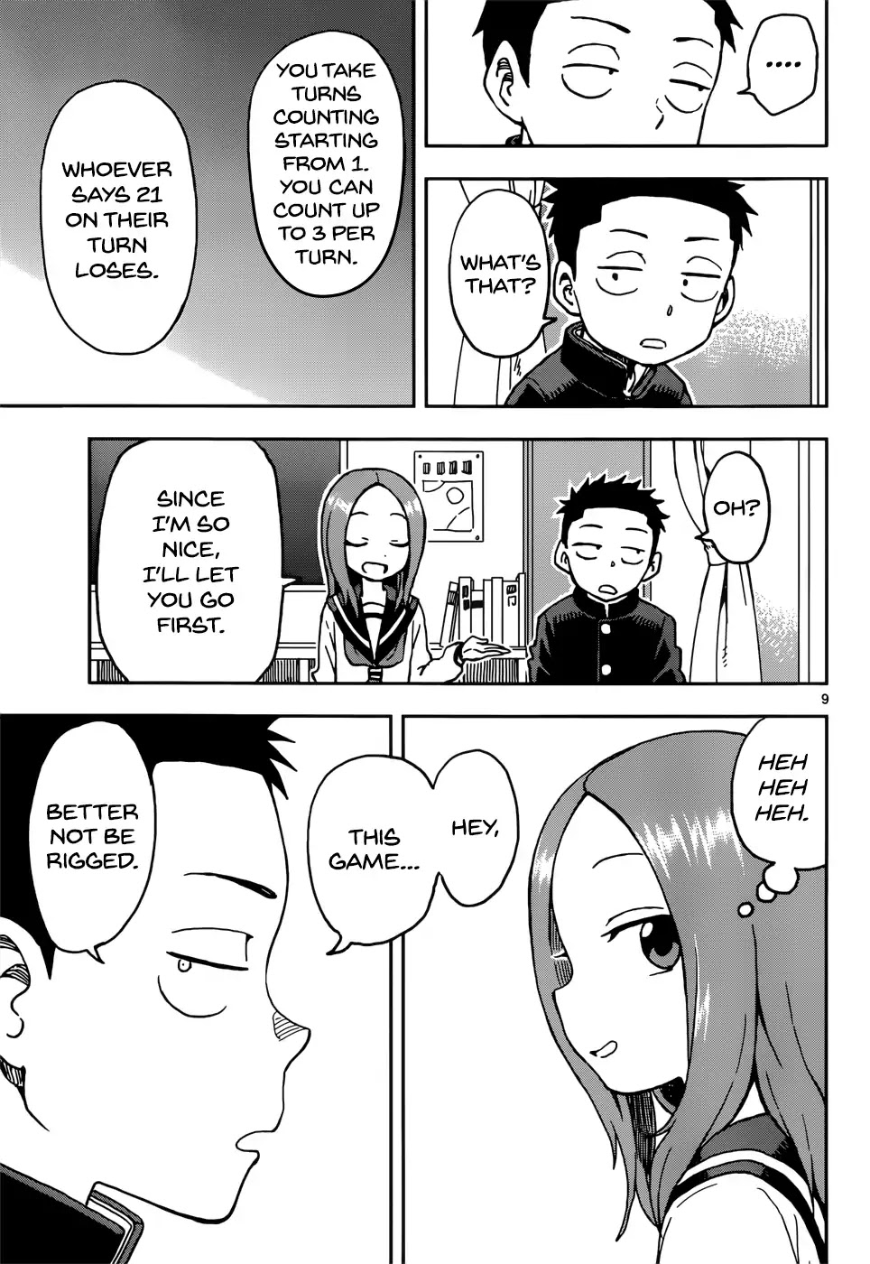Karakai Jouzu no Takagi-san Chapter 73 page 9 - Chapter 73: Nishikata