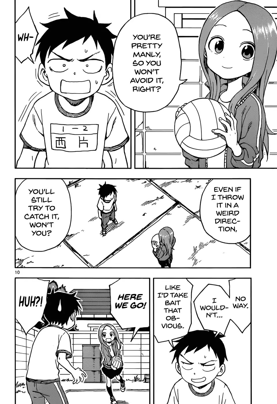 Karakai Jouzu no Takagi-san Chapter 75 page 10 - Chapter 75: Dodgeball