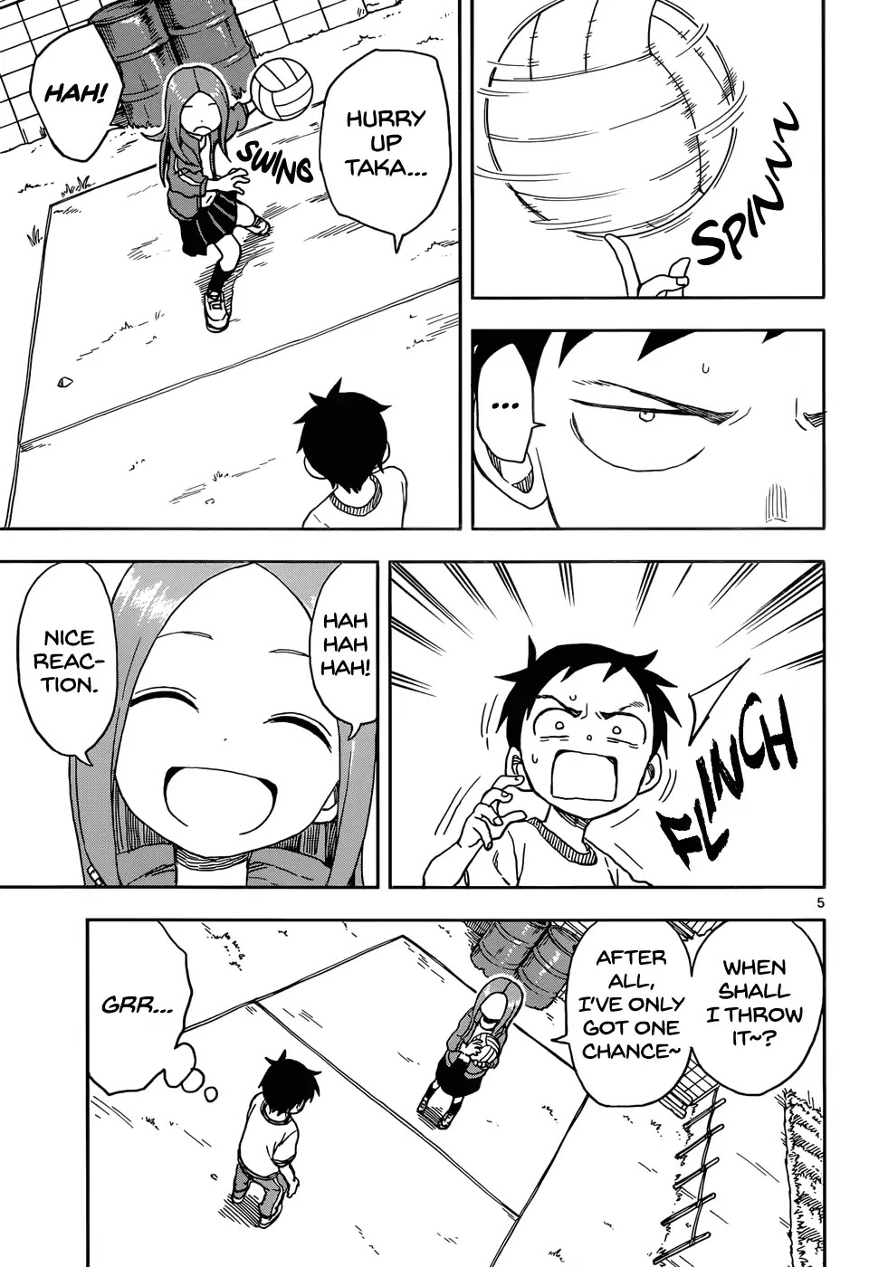 Karakai Jouzu no Takagi-san Chapter 75 page 5 - Chapter 75: Dodgeball