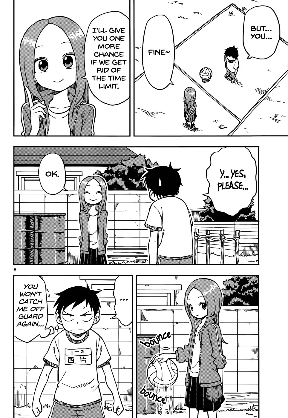 Karakai Jouzu no Takagi-san Chapter 75 page 8 - Chapter 75: Dodgeball