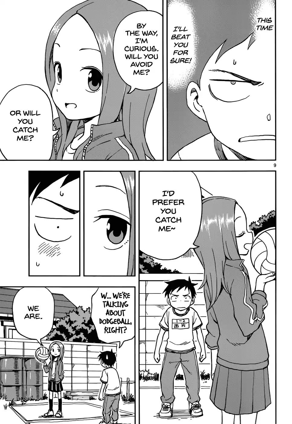 Karakai Jouzu no Takagi-san Chapter 75 page 9 - Chapter 75: Dodgeball