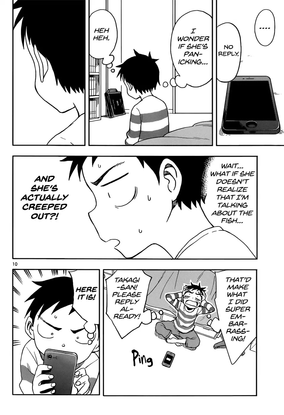 Karakai Jouzu no Takagi-san Chapter 76 page 10 - Chapter 76: Text