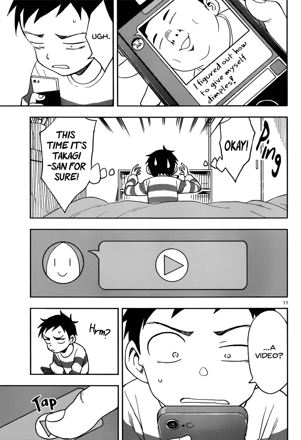 Karakai Jouzu no Takagi-san Chapter 76 page 11 - Chapter 76: Text