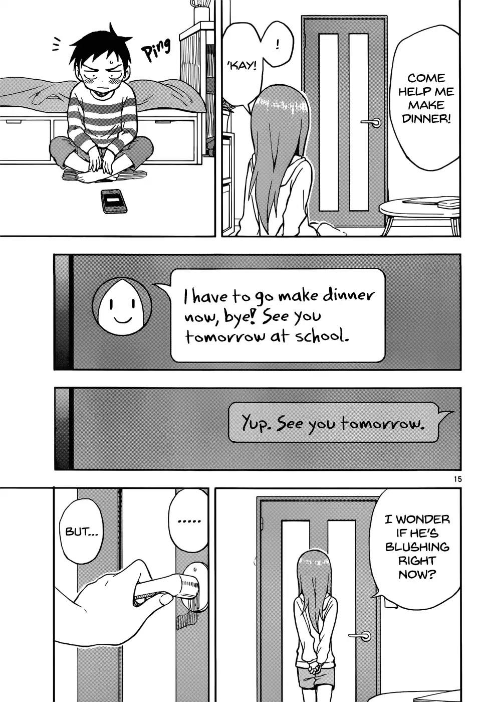 Karakai Jouzu no Takagi-san Chapter 76 page 15 - Chapter 76: Text