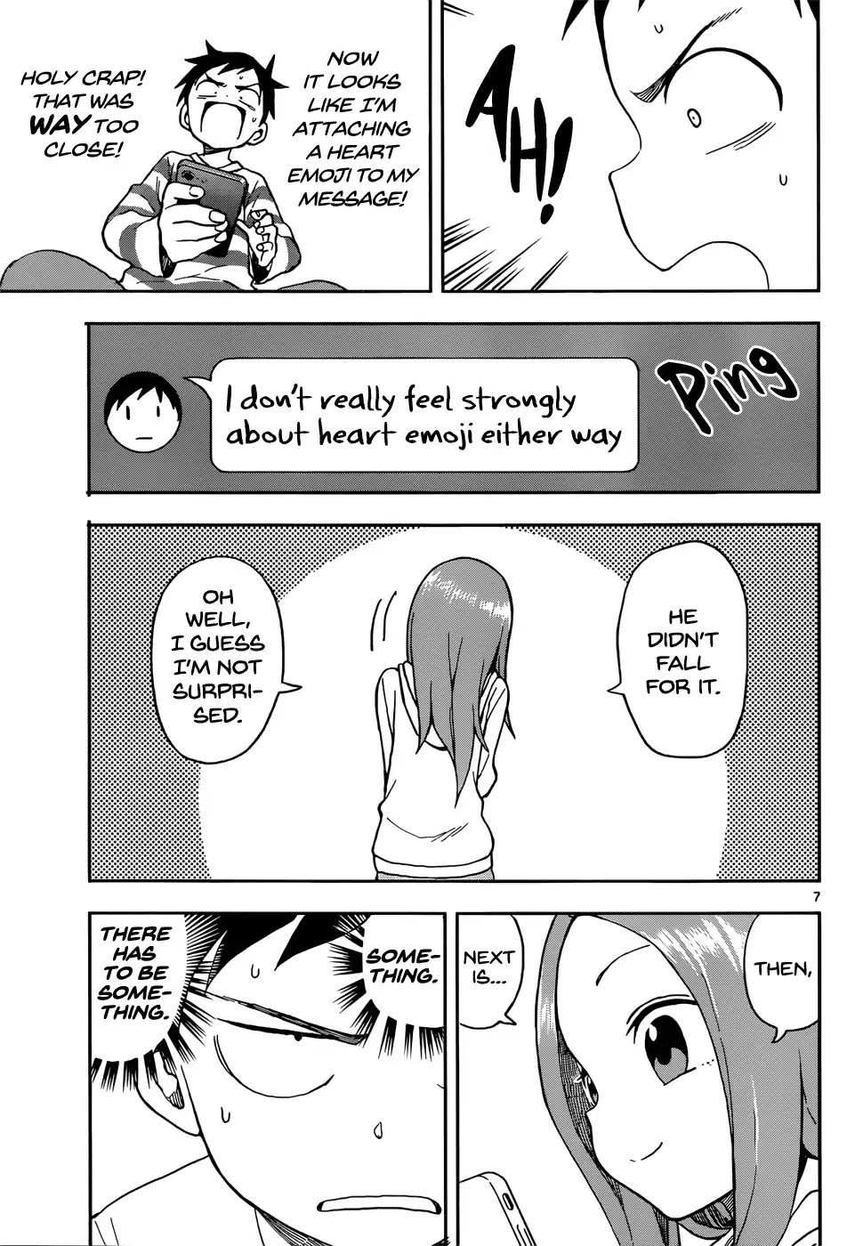 Karakai Jouzu no Takagi-san Chapter 76 page 7 - Chapter 76: Text