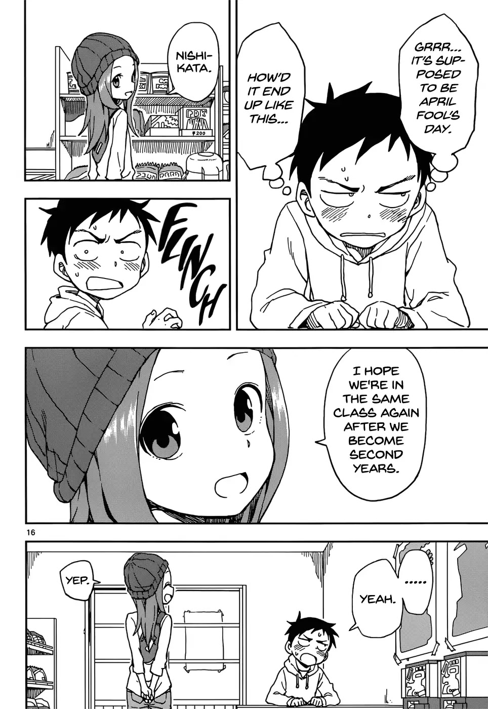 Karakai Jouzu no Takagi-san Chapter 77 page 15 - Chapter 77: April Fool's