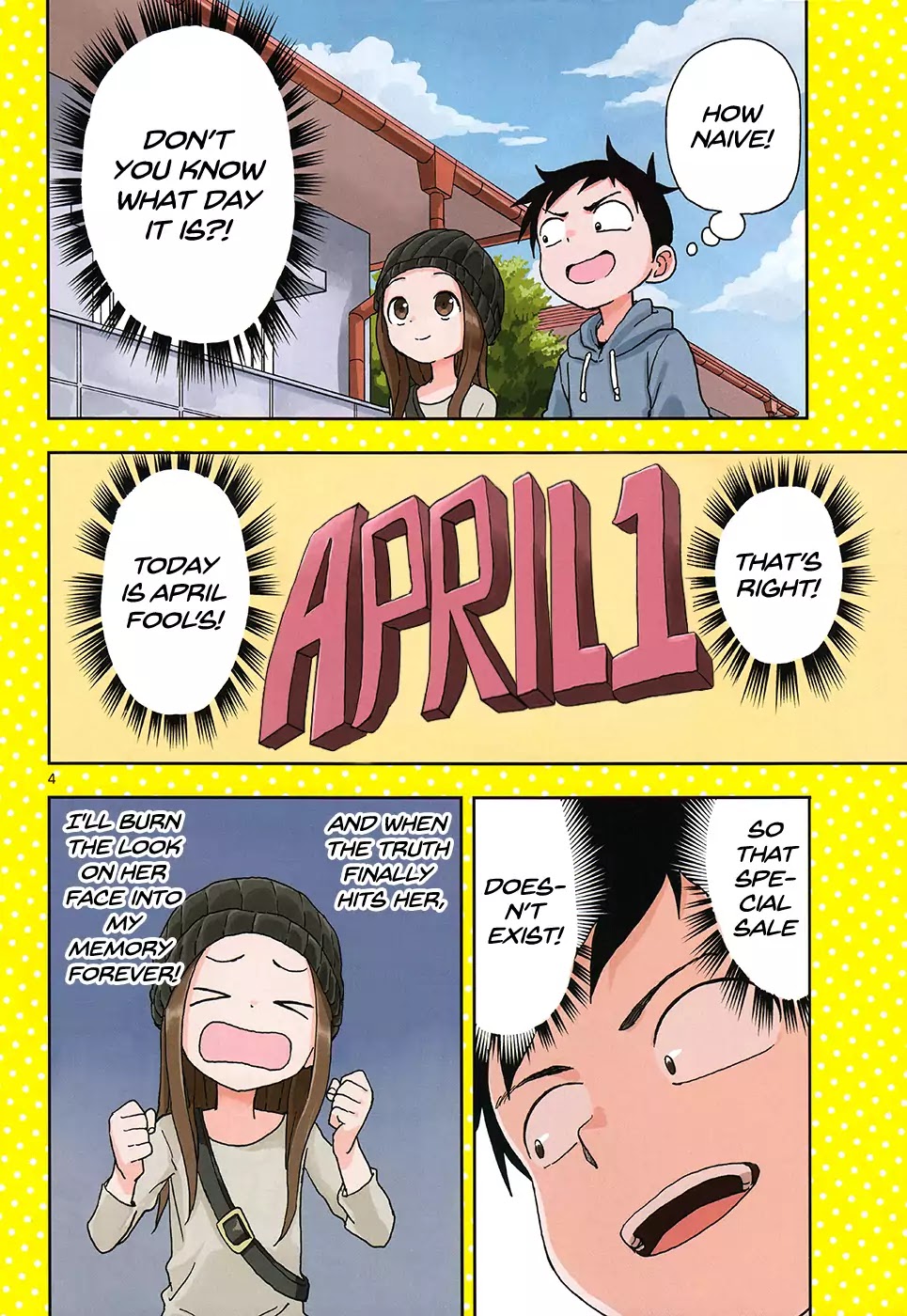 Karakai Jouzu no Takagi-san Chapter 77 page 3 - Chapter 77: April Fool's