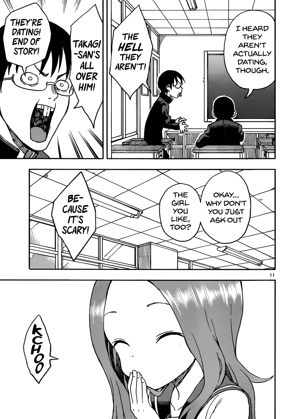 Karakai Jouzu no Takagi-san Chapter 78 page 11 - Chapter 78: Sneeze
