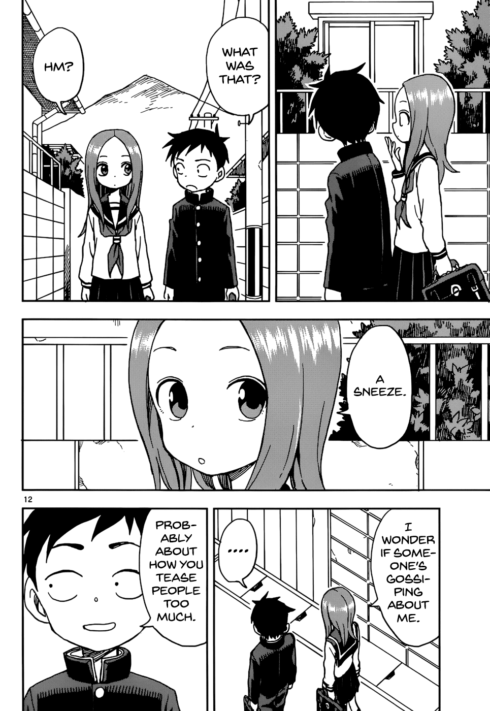 Karakai Jouzu no Takagi-san Chapter 78 page 12 - Chapter 78: Sneeze
