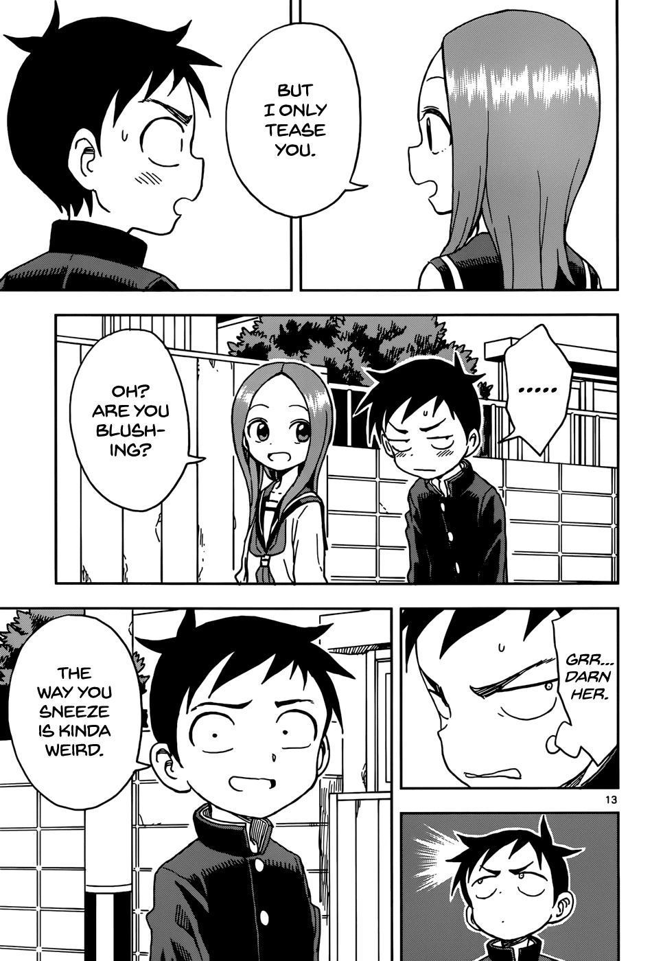 Karakai Jouzu no Takagi-san Chapter 78 page 13 - Chapter 78: Sneeze