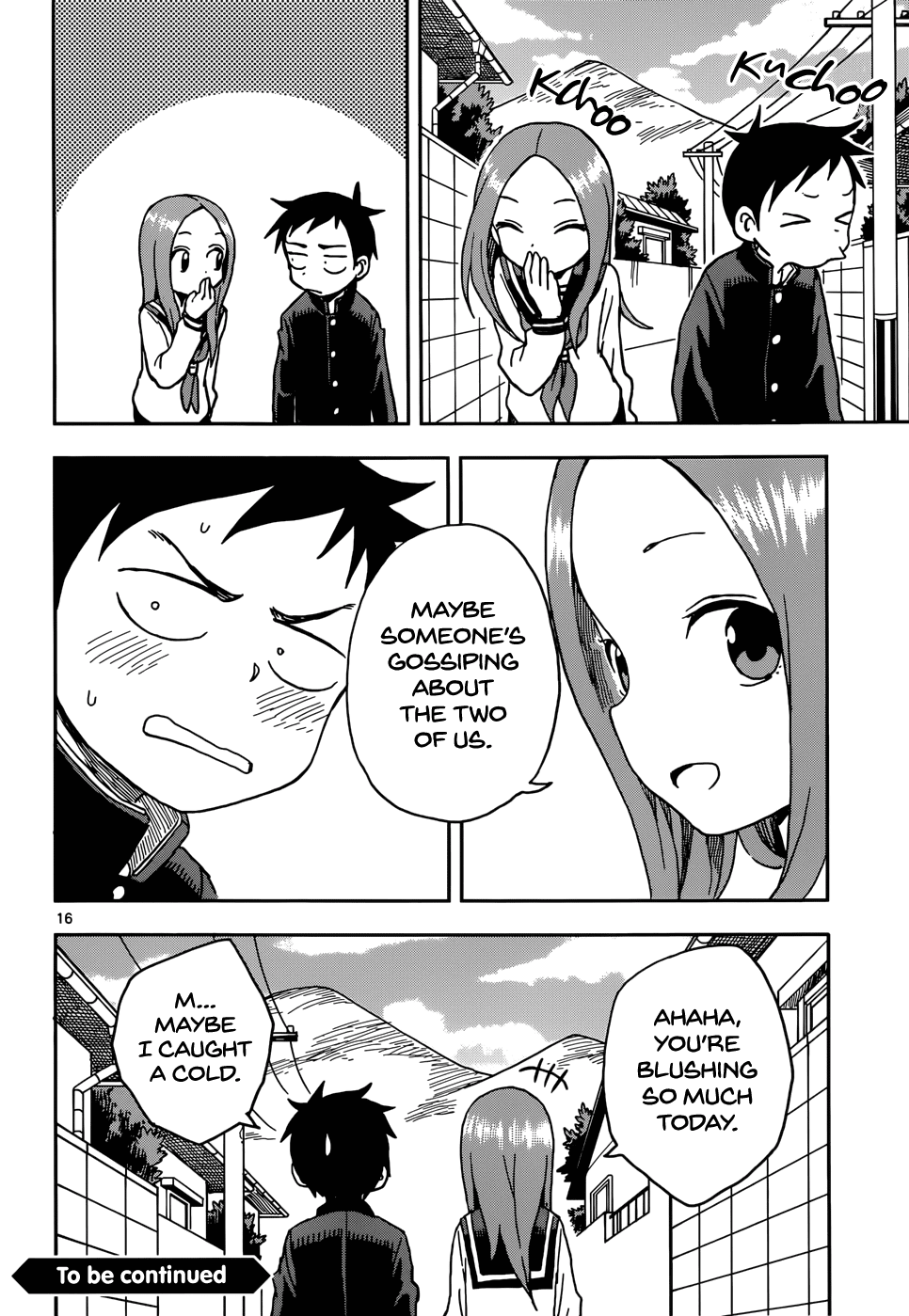 Karakai Jouzu no Takagi-san Chapter 78 page 16 - Chapter 78: Sneeze