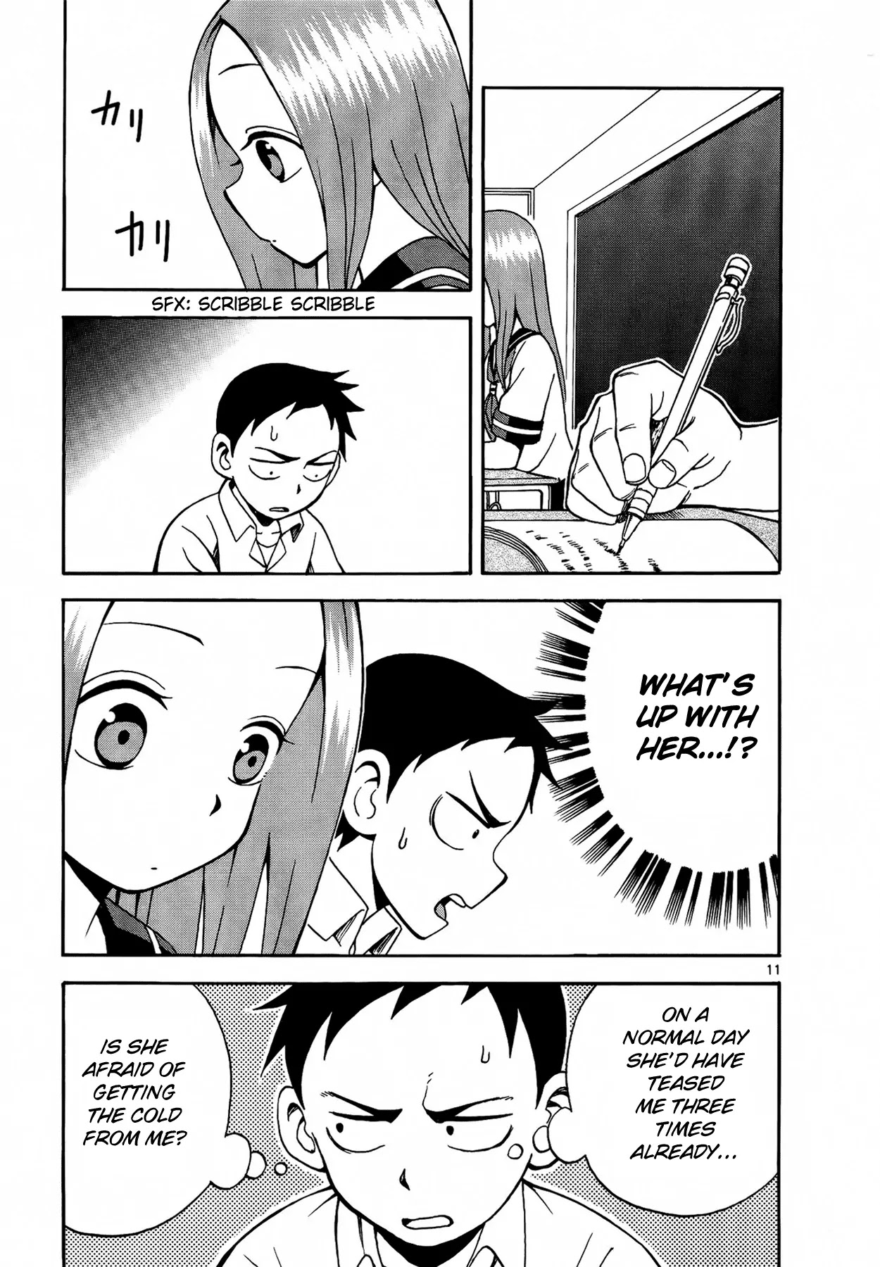 Karakai Jouzu no Takagi-san Chapter 8 page 12 - Chapter 8: Cold
