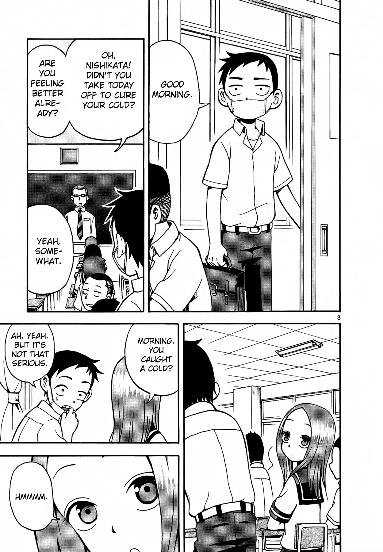 Karakai Jouzu no Takagi-san Chapter 8 page 4 - Chapter 8: Cold