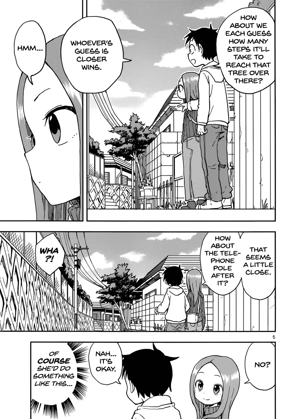 Karakai Jouzu no Takagi-san Chapter 80 page 5 - Chapter 80: Counting Steps