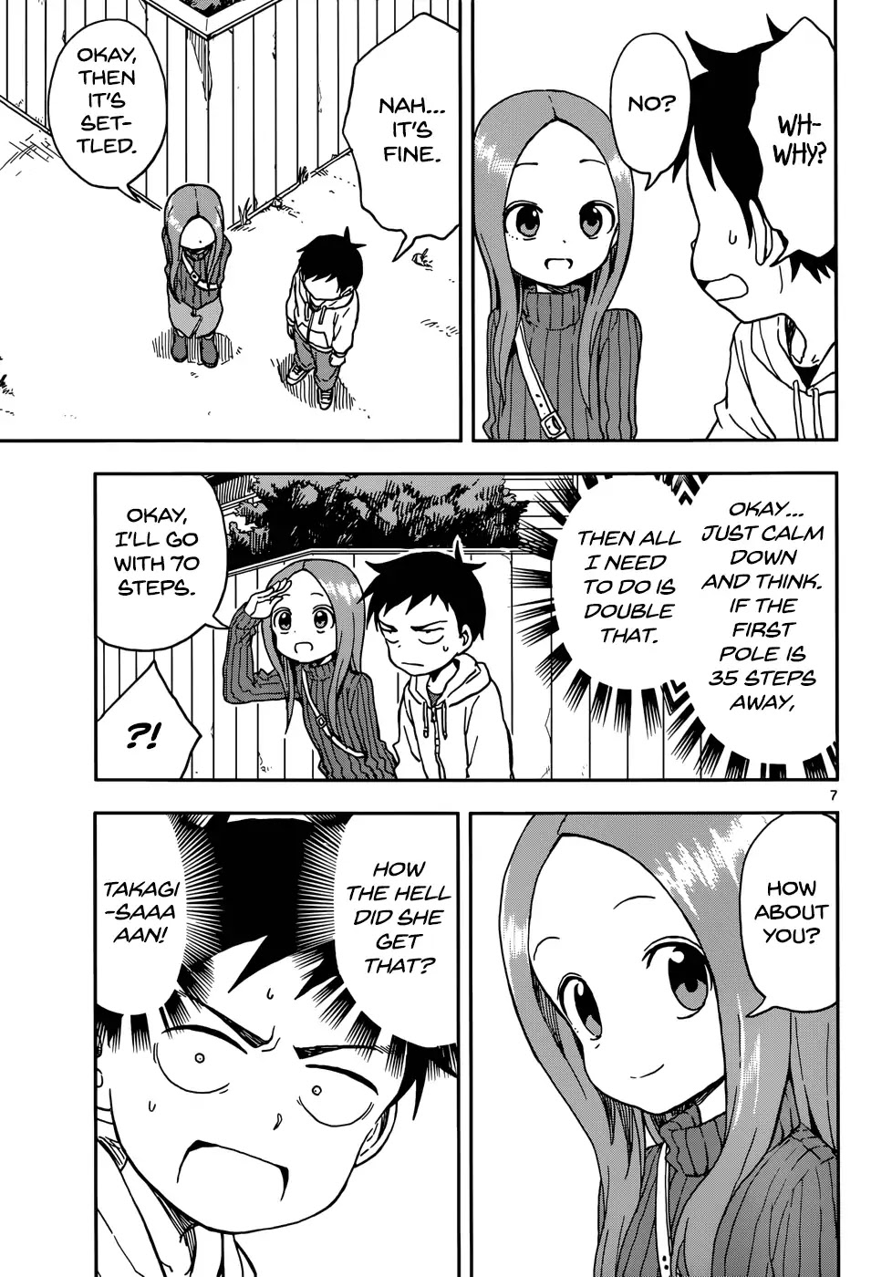 Karakai Jouzu no Takagi-san Chapter 80 page 7 - Chapter 80: Counting Steps