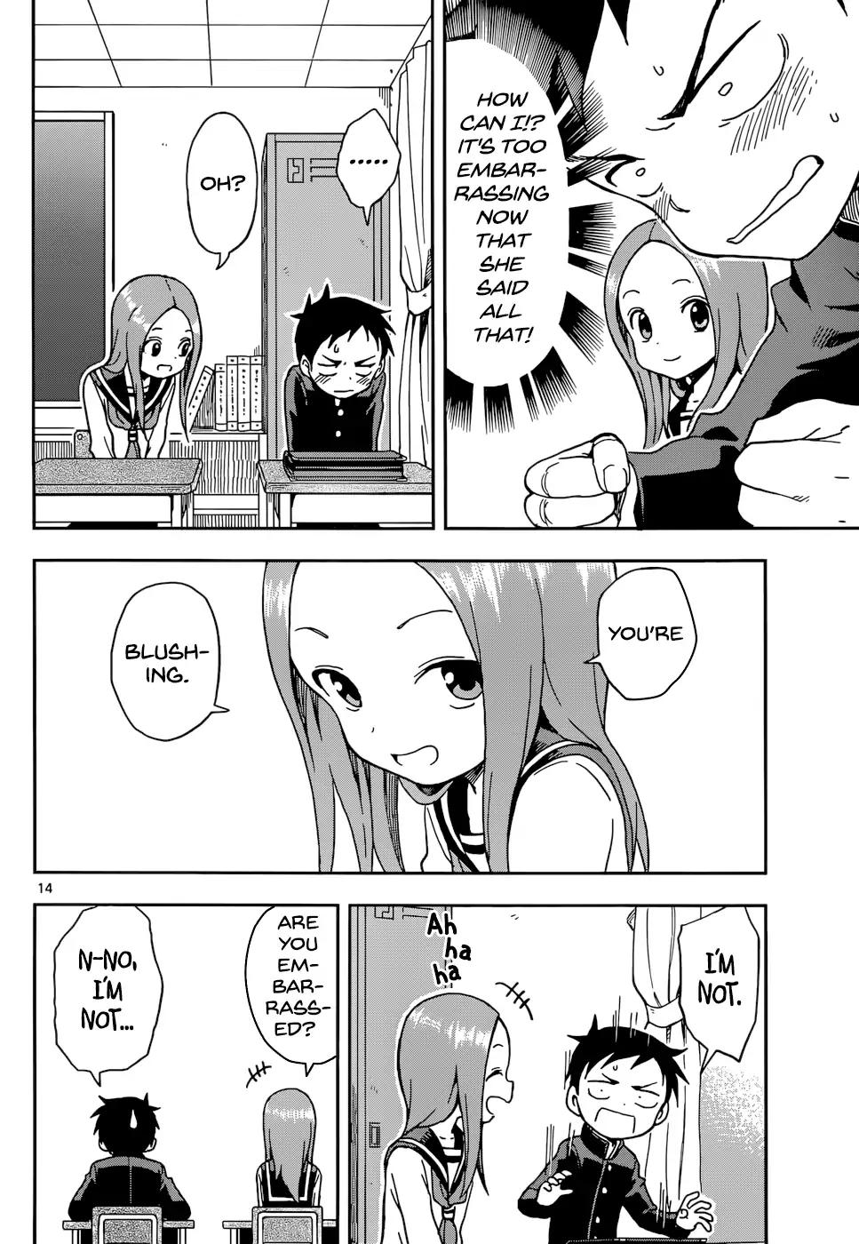 Karakai Jouzu no Takagi-san Chapter 81 page 14 - Chapter 81: Dropping Honorifics