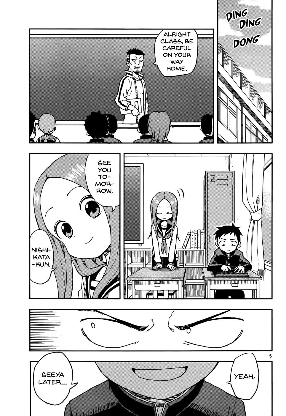 Karakai Jouzu no Takagi-san Chapter 81 page 5 - Chapter 81: Dropping Honorifics