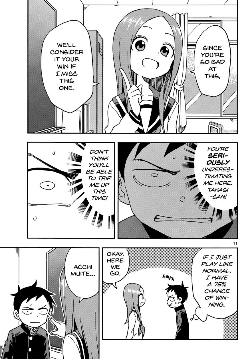 Karakai Jouzu no Takagi-san Chapter 82 page 12 - Chapter 82: Acchi Muite Hoi