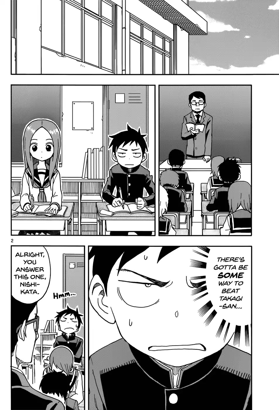 Karakai Jouzu no Takagi-san Chapter 84 page 2 - Chapter 84: Vertical Text