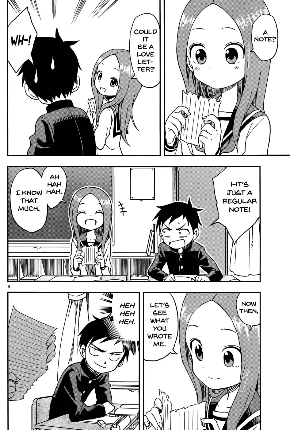 Karakai Jouzu no Takagi-san Chapter 84 page 6 - Chapter 84: Vertical Text