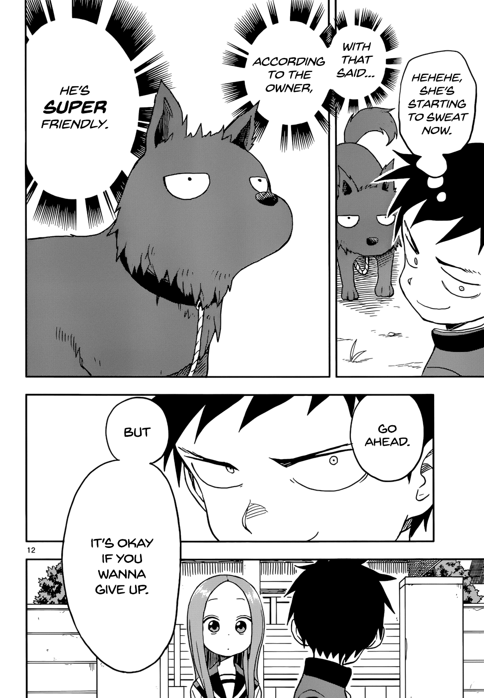 Karakai Jouzu no Takagi-san Chapter 85 page 12 - Chapter 85: Dog