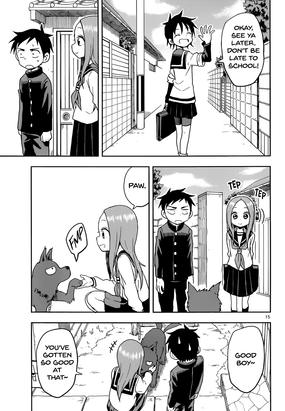Karakai Jouzu no Takagi-san Chapter 85 page 15 - Chapter 85: Dog