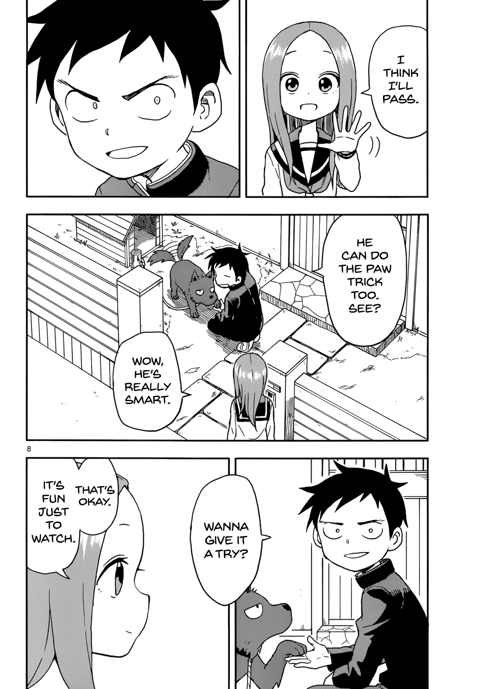 Karakai Jouzu no Takagi-san Chapter 85 page 8 - Chapter 85: Dog